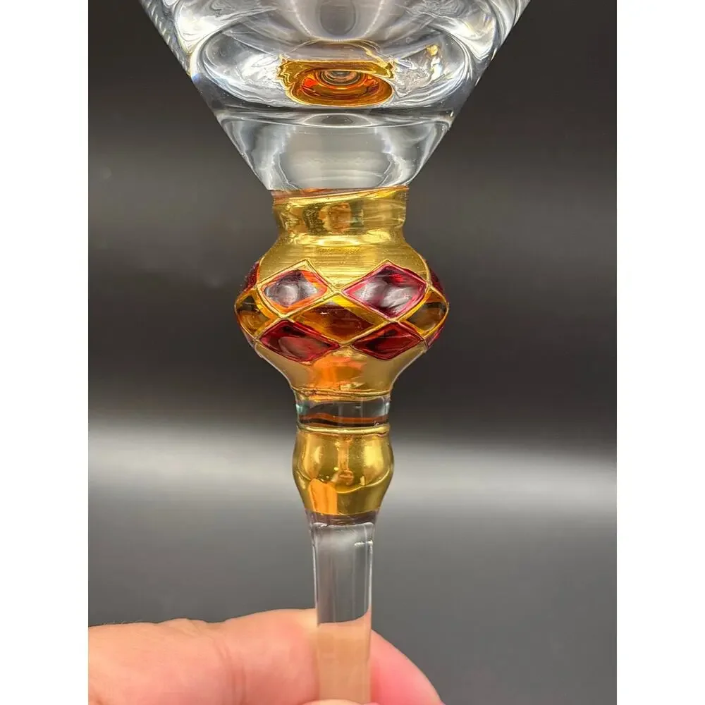 Artland Christmas Splendor Martini Glasses 8” Set of two Holiday Glassware